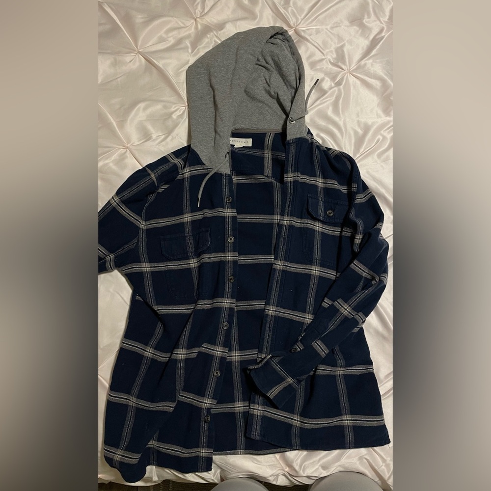 Aeropostale Blue and Gray Sweatshirt Hoodie